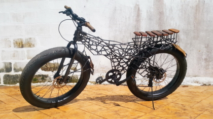 Bike sculpture - A mechanical functional sculpture by Aboud Fares