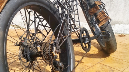 Bike sculpture - A mechanical functional sculpture by Aboud Fares